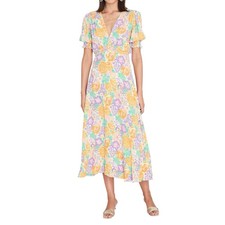 Faithfull the Brand Marie-Louise Midi Dress Ade Floral Print Size Small US 4 NWT