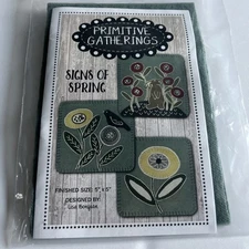 Primitive Gatherings Signs Of Spring Pattern  And Fabric 