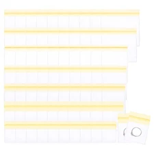 70 Pcs Clear Plastic Jewelry Storage Bags Zipper Pouch, Yellow (Mixed Sizes)