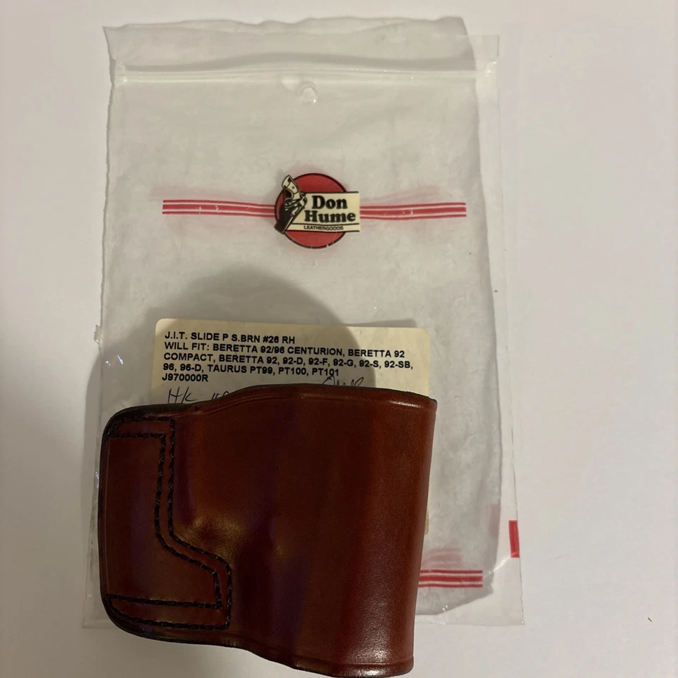 Funda Deslizable Don Hume Jit OWB #26 RH Cuero Marrón para Beretta 92/96, Otros Foto 3 de 4
