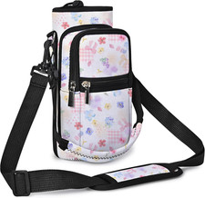 25/32/40/64Oz Water Bottle Bag Holder Carrier-Insulated Crossbody Sling Case Sle