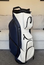 Collection only Vessel Lux Golf Cart Bag Blue And White 15-Way Club Bag