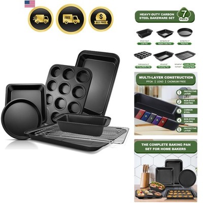 Bakeware Sets Nonstick Oven Pan Baking Pans Set 7-Piece Kitchen Bakeware