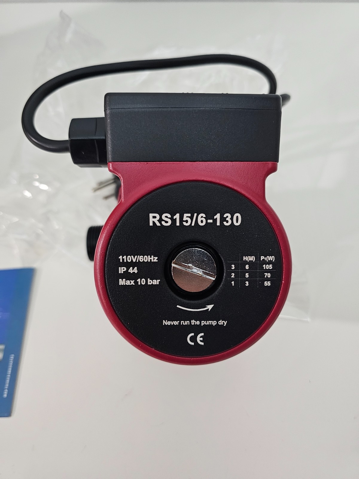 Hot Water Circulation Pump RS15/6 -130 NPT3/4" with 1/2" Adapters 3 Speed #5