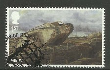 GB 2021 QE2 1st British Army Vehicles Mk 1V Tank Ex Fdc SG 4566 ( T431 )