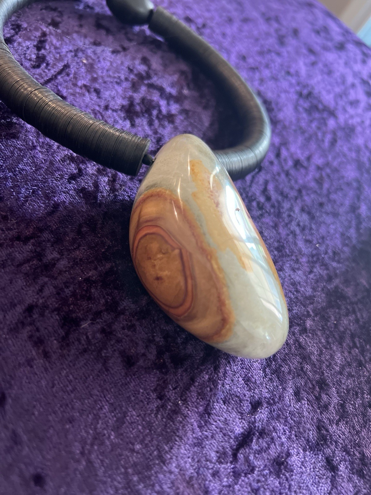 Large Piece Jasper Statement  Necklace - image 3