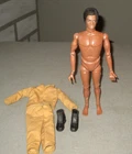 1970-HASBRO-GI JOE- BLACK ADVENTUER- FLOCK HAIR-OUTFIT-VINTAGE ACTION FIGURE 12"