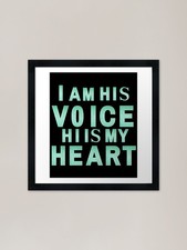 Im His Voice He Is My Heart,, Autis Framed Wall Art Poster Canvas Print Picture
