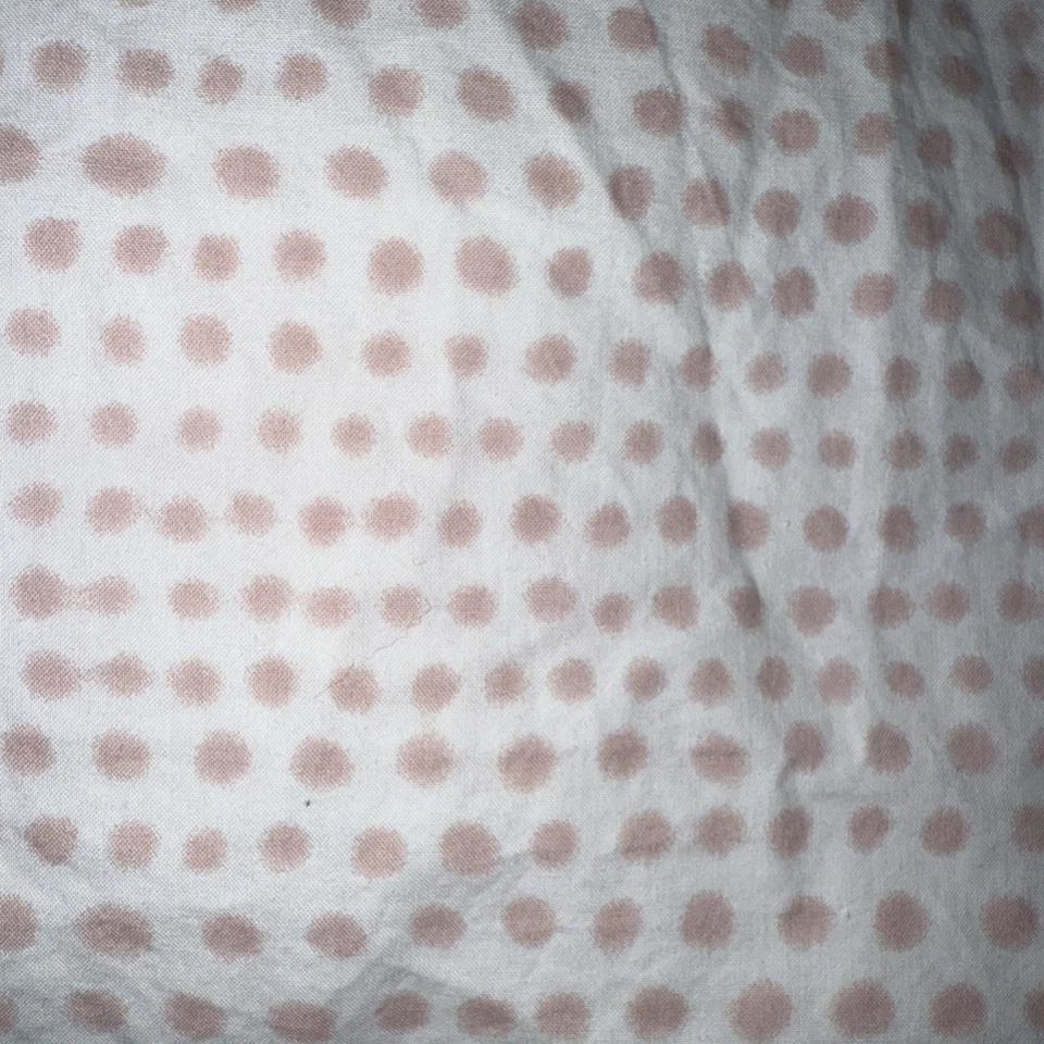 2 Pottery Barn Kids Crib Toddler Fitted Sheet Pink Polka Dot Organic Cotton EUC - Image 2 of 4
