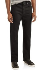 George NEW Men's Black Stretch Premium 5 Pocket Straight Leg Pants Size 36/32