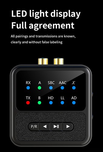 Bluetooth-kompatibler 5.4 Audio-Transceiver-Adapter AUX-Empfänger 2-in-1 - Bild 13 von 17