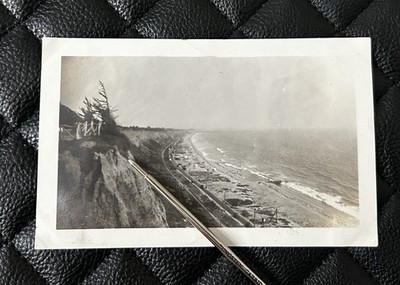 VTG 1910s -20s Santa Monica Beach Seen from Palisades Linda Vista Park Photo
