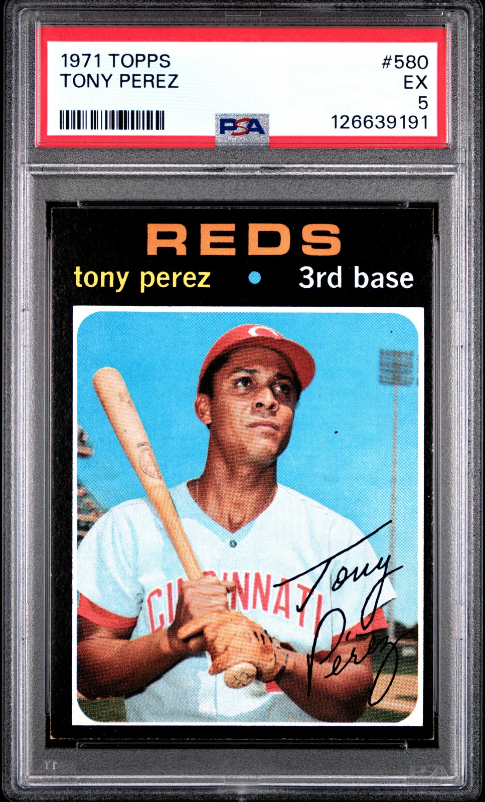 1971 TOPPS #580 TONY PEREZ PSA 5