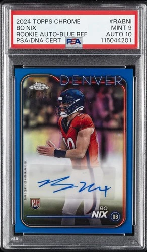 2024 TOPPS CHROME RC AUTOS VARIATIONS #RABNI BO NIX 132/150 PSA 9 AUTO 10