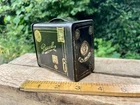 Scarce Pascall Toffee / Biscuit Box Camera Figural Tin c1915