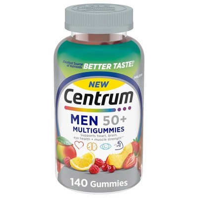 MultiGummies for Men 50+, Centrum Silver, 140 Count, Daily Vitamins, Immune Supp