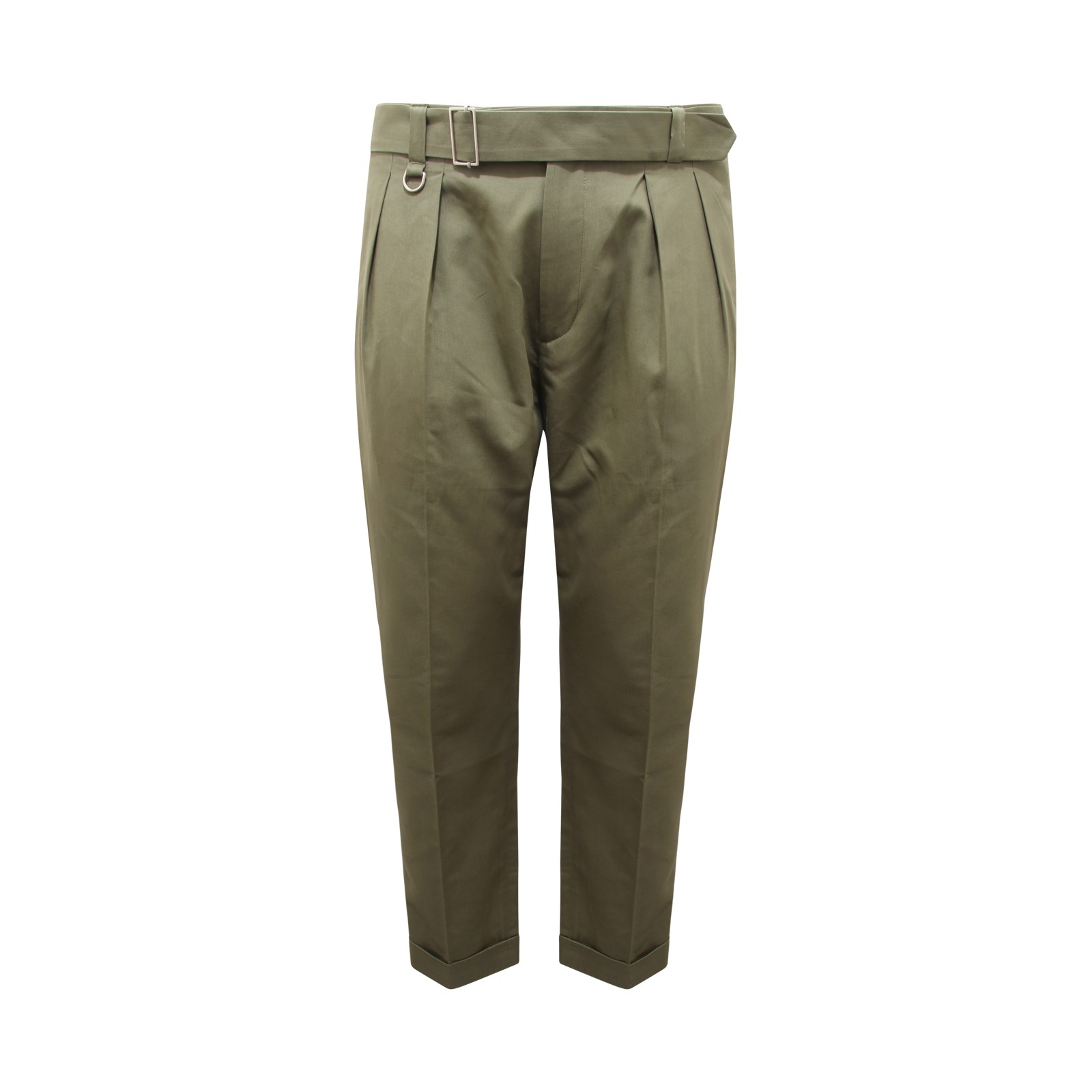 P0329 PANTALONE UOMO PAOLO PECORA MAN PINCES TROUSERS GREEN 42990₽