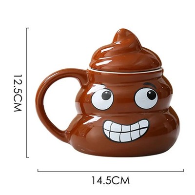 Poop Keramiktasse Trinkbecher Kreativ Becher mit Löffel LustigesDesign