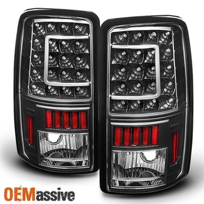 Fit 2000-2006 Chevy Suburban Tahoe GMC Yukon XL Black C-Sty LED Tail Lights L+R