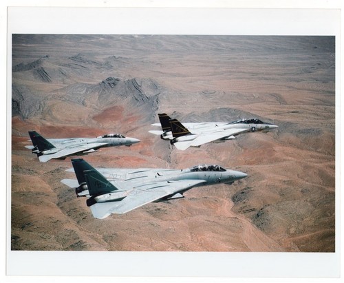 1991 Desert Storm VF-32 F-14A Tomcats From CV-67 USS John F. Kennedy 8x10 Photo