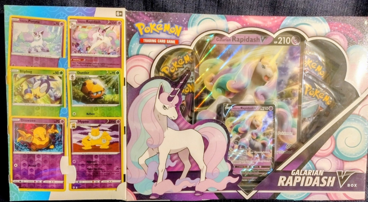 Pokemon TCG Limited Edition Promo Galarian Rapidash V Box | eBay