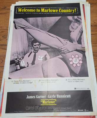 Marlowe (1969) One Sheet Authentic Movie Poster 27x41 James Garner Rita Moreno