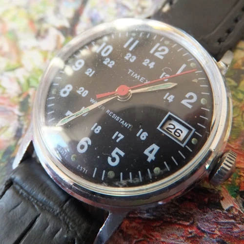 British Made Timex Military Sprite 1971 Manual Winding Watch - Working Order