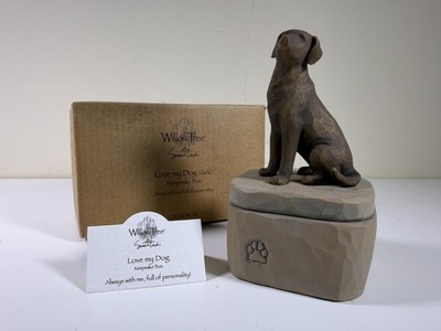Willow Tree Love My Dog (dunkel) Andenkenbox - Neu im Karton Susan Lordi DEMDACO