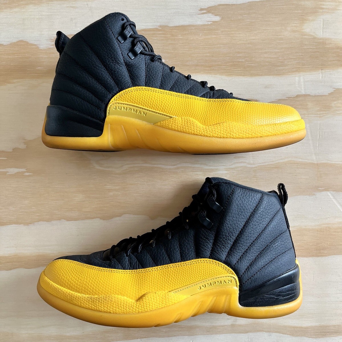 jordan 12 retro black and university gold