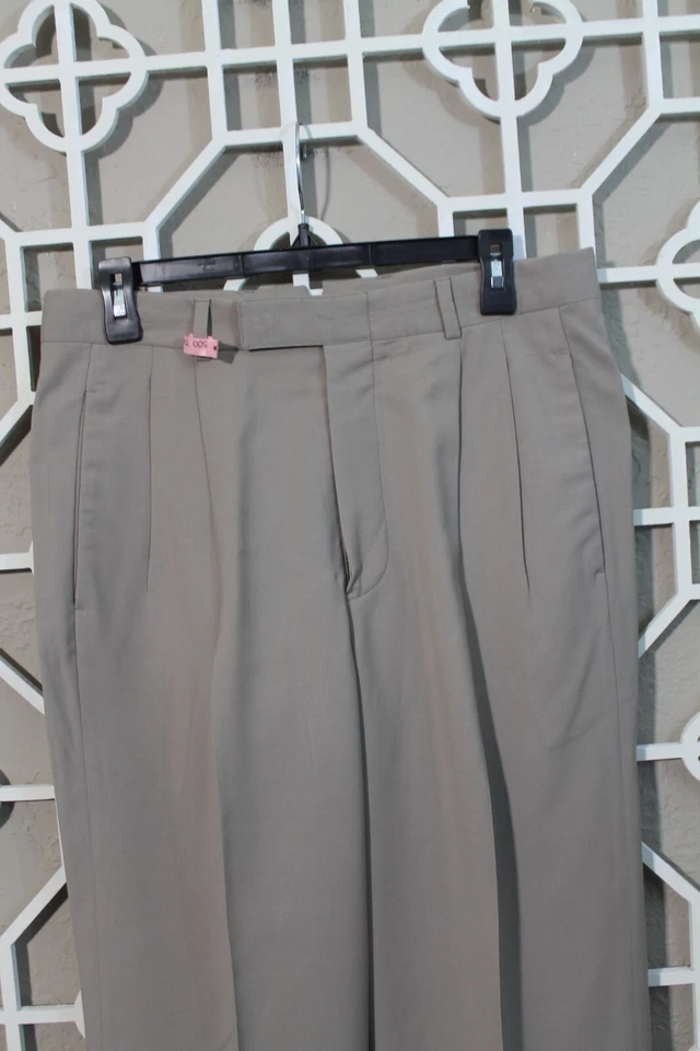 Pantalones Armani Para Hombre 33 Beige Negocios Lana Diseñador Collezioni Italia 33x27 DEFECTUOSOS Foto 3 de 4