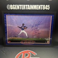 Doc Gooden Signed Framed 28x40 Photo NY Mets Autographed Inscribed Steiner CX
