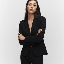 NEW YORK  COMPANY Stretch Single-Button Stretch Scuba Women  s Blazer