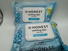  2  Honest free and clear wipes with aloe 50 ct per pack