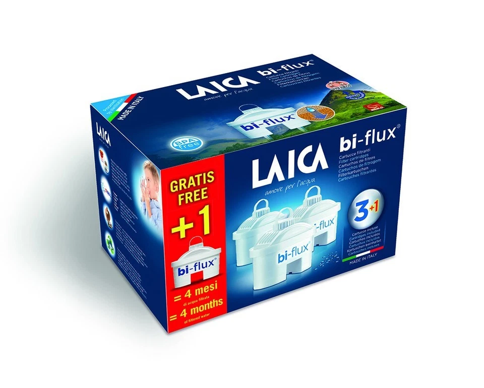 FILTRI CARAFFA LAICA BI-FLUX CARTUCCE 3+1 GRATIS - Immagine 1 di 1