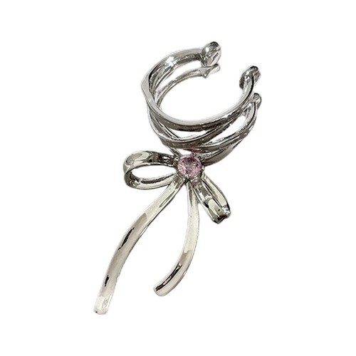 Ear Cuffs Non Pierced Cartilage Fake Earrings Stainless Bow Steel Clip N7E2 - Picture 4 of 14
