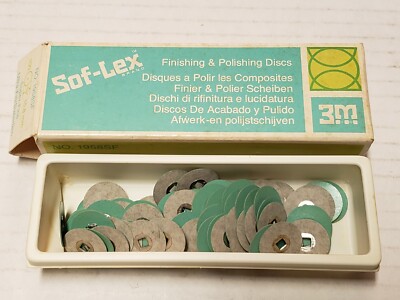 NOS Vintage 3M Sof-Lex Finishing & Polishing  Discs Pack Cyan Teal No. 1958SF