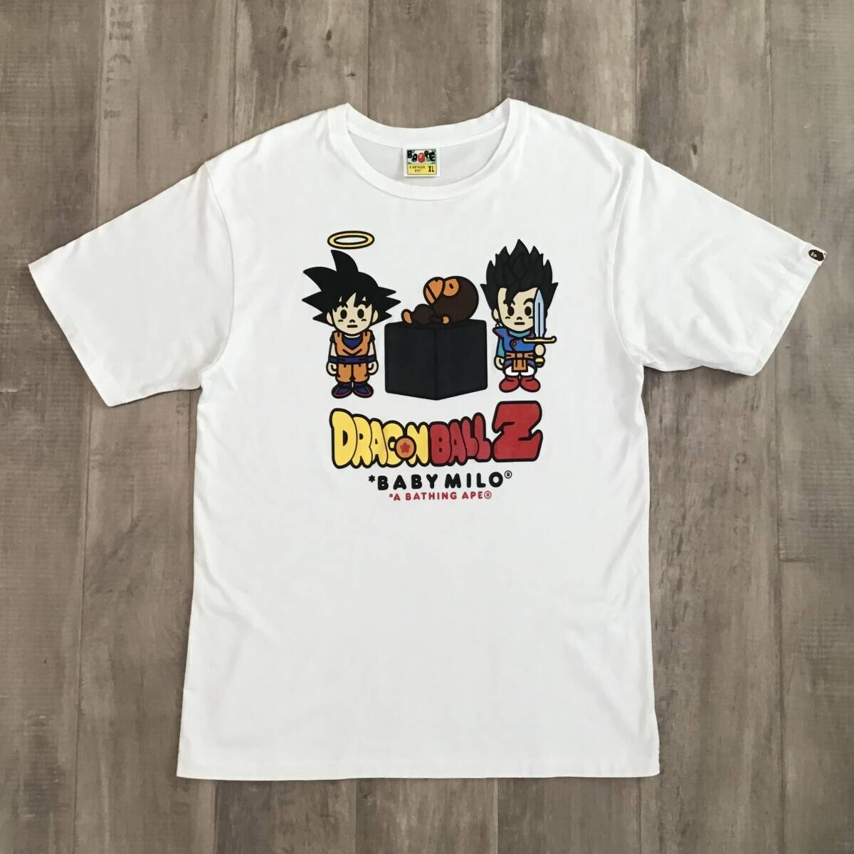 BAPE × Dragon Ball Z Goku Milo T-shirt White A Bathing Ape Size XL
