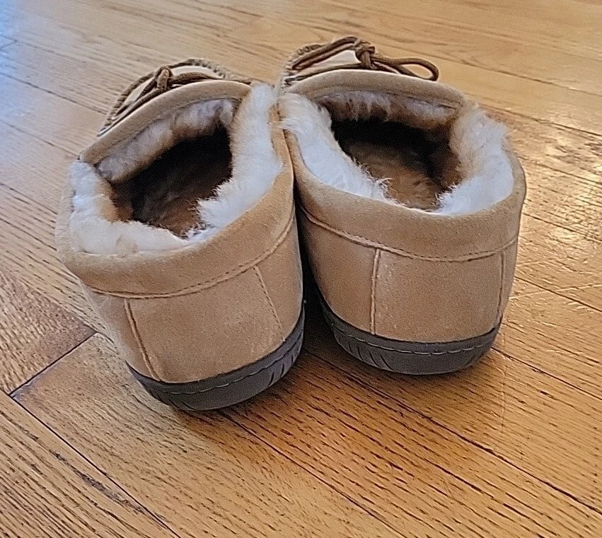 Hombre Red Head Tostado Piel de Oveja Mocasín Zapatillas Talla 13 Foto 3 de 4