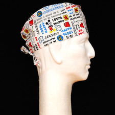 Disney Mickey Mouse Notes All Over Theme Scrub Hat