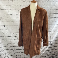 Noi Firenze Coat Womens Size 10 Vintage Open Front Long Brown Made In Italy