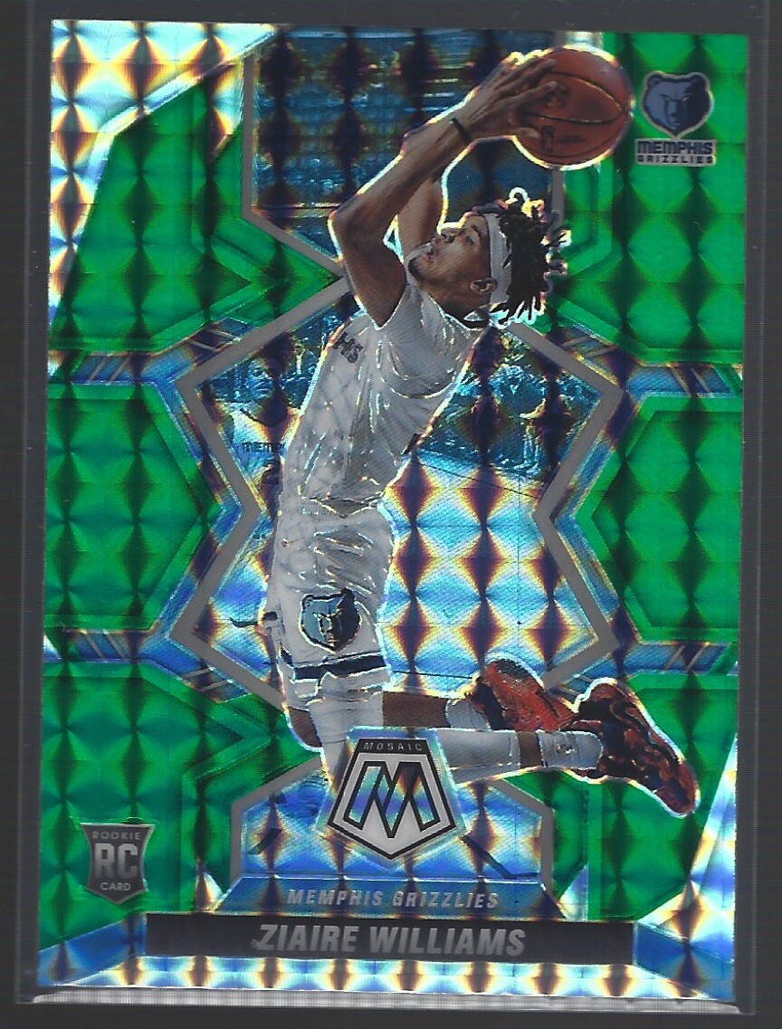 ZIAIRE WILLIAMS RC 2021-22 Panini MOSAIC Basketball GREEN PRIZM ROOKIE #216
