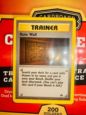 Pokemon Neo Discovery Ruin Wall 74/75 Near Mint V265 Trainer Card