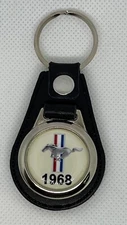 High Quality %100 leather RETRO KEYCHAIN 1968 MUSTANG