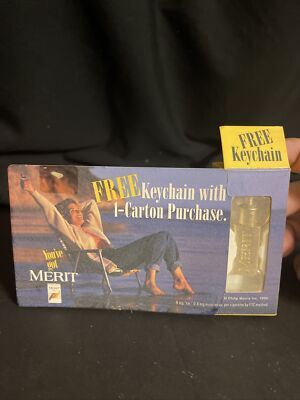 Merit Cigarette Keychain Open Box Tobacco Advertising Nos