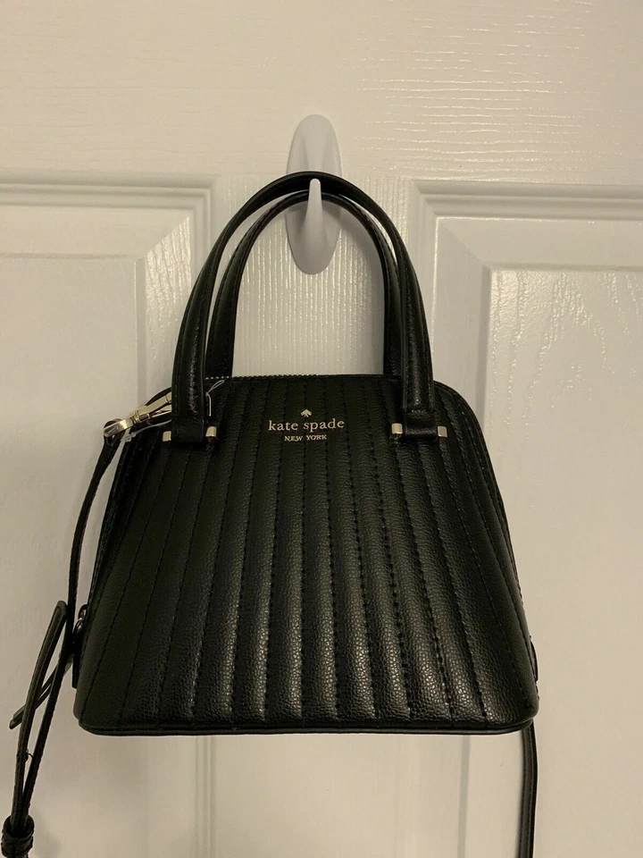 NEW! Kate Spade Patterson Drive Quilted MINI Dome Satchel,Purse Bag Black $299 - Image 2 of 4