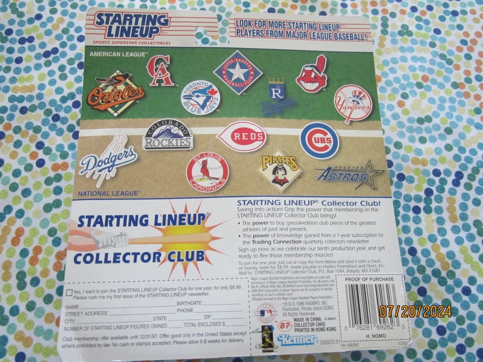 Figura de alineación inicial Kenner Hideo Nomo 1997 - Dodgers de Los Ángeles Foto 2 de 2