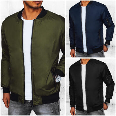 Herren Bomberjacke Übergangsjacke Sweatjacke Sportjacke Basic Jacke Dstreet