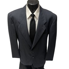 Vtg 80's Yves Saint Laurent YSL Blue Sport Coat FRANCE Jacket Wool Blazer 42 R