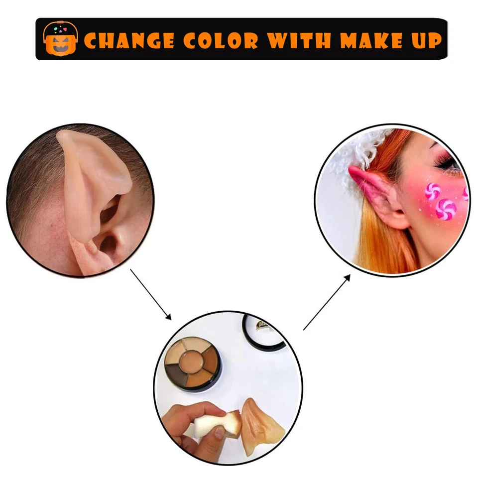 Эльф уши Хэллоуин латекс фея уши косплей уши мягкие поддельные уши косплей вечеринка - Изображение 4 из 4