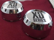 XD Series Wheels Chrome Custom Wheel Center Caps Set of 2 # 464K131-2 / S604-17